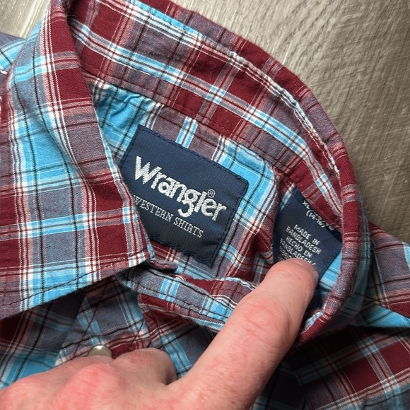 Wrangler Western Long Sleeve Pearl Snap - XL (14/16) - Picture 6 of 6